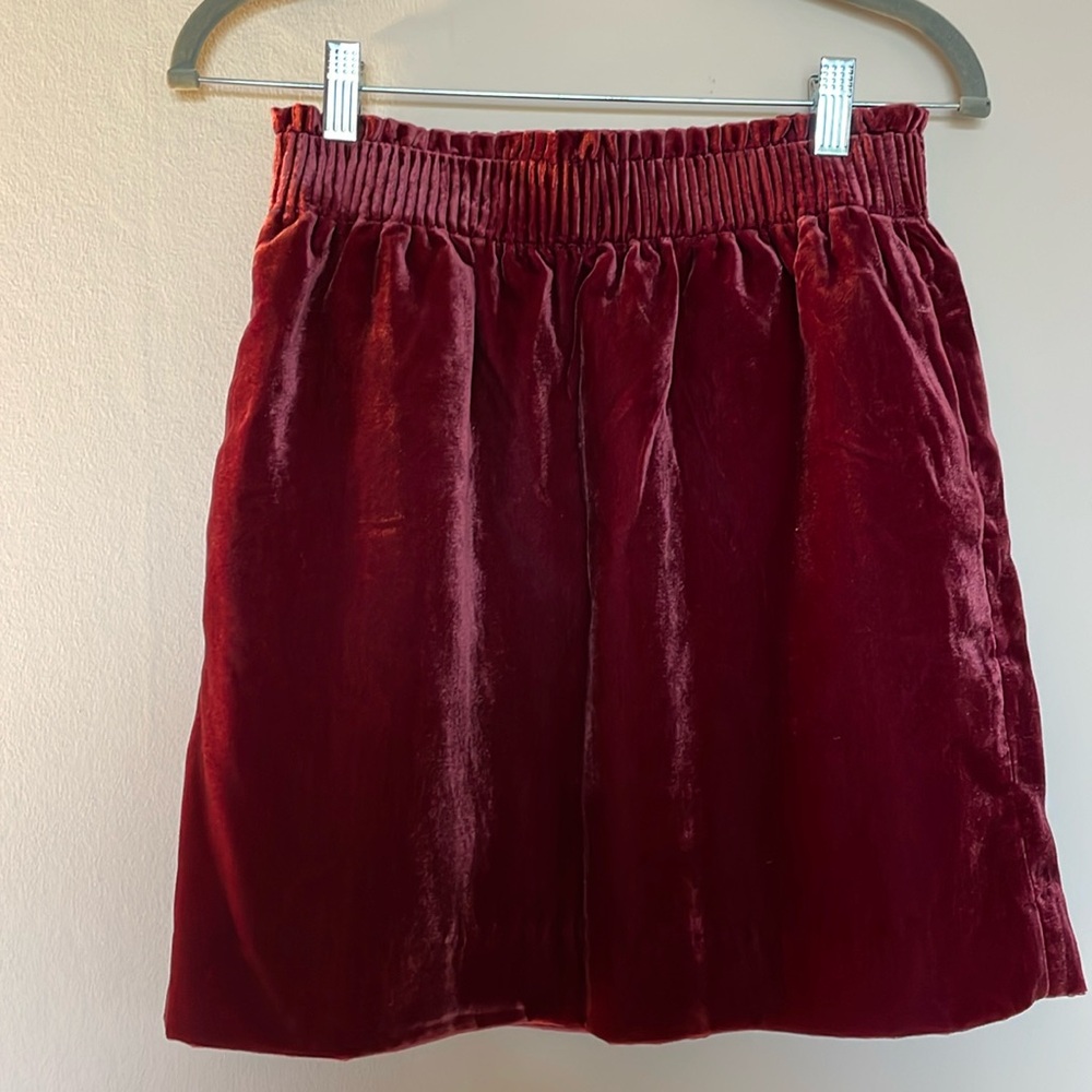 Cute Burgundy Velvet Shirt by J.Crew Size 2